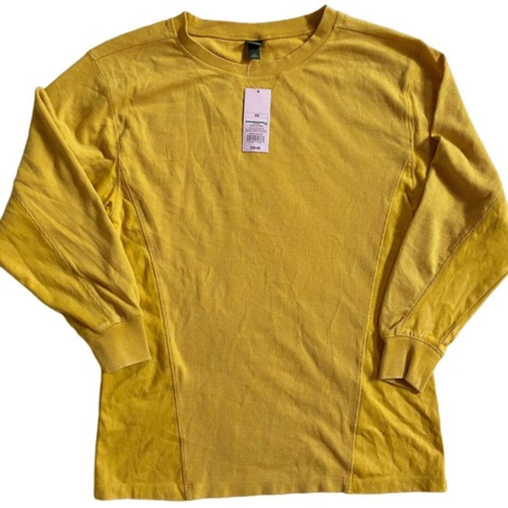 Wild Fable Mustard Yellow Long Sleeve Shirt Button Front Women XS NWT